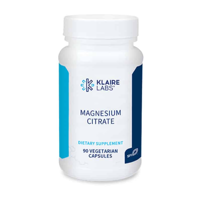 bottle of Magnesium Citrate from Klaire Labs