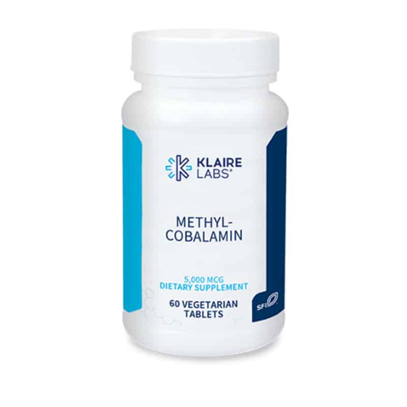 bottle of Methylcobalamin from Klaire Labs