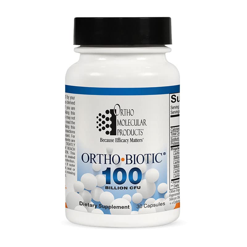 bottle of Orthobiotic 100 from Orthomolecular Products